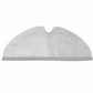 White microfiber mop pad with curved shape and gray edge for robot vacuum