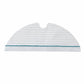 White microfiber mop pad with blue trim stripe for robot vacuum