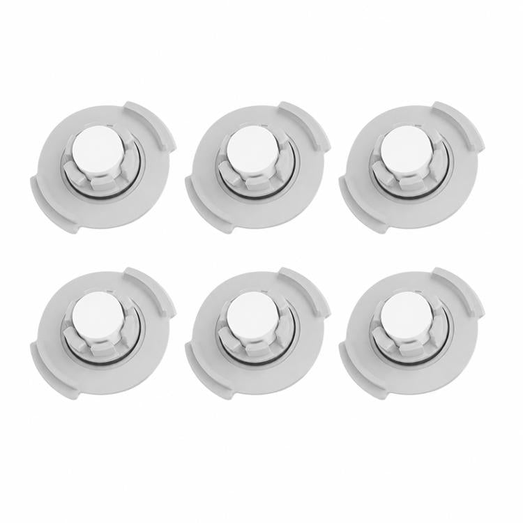 Set of gray-white water tank core filters with central metal insert for robot vacuum