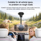 Car phone mount with long suction stem designed for use in different vehicle types