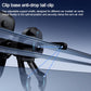 Wireless car vent mount phone holder with anti-drop tail clip and flexible clamp arms