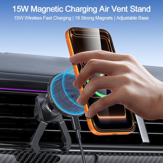 Yesido C319 15W Car Air Vent Magnetic Wireless Fast Charging Phone Holder, C319