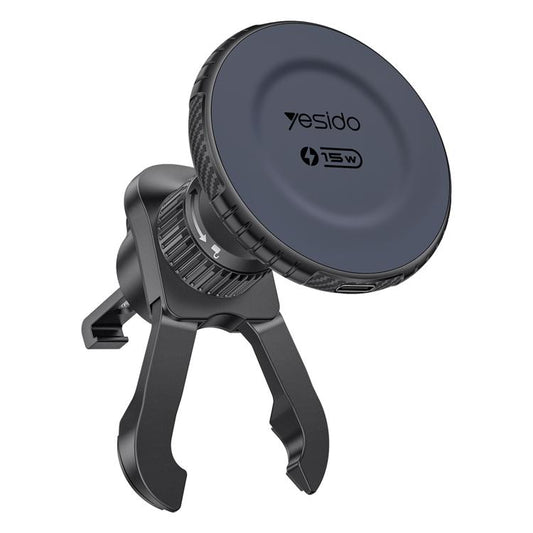 Yesido C319 15W Car Air Vent Magnetic Wireless Fast Charging Phone Holder, C319