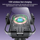 Car wireless charger mount with visible charging electronics, black
