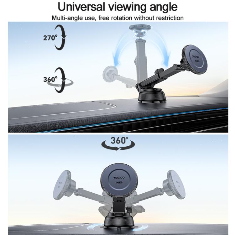 Adjustable multi-angle magnetic phone charging stand with suction base and cradle arms
