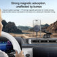Magnetic wireless phone holder with suction cup mount and circular charging disk