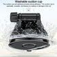 Washable suction cup base with circular magnetic charging puck and mount