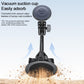 Vacuum suction cup car phone holder with one-button lock and long mounting arm