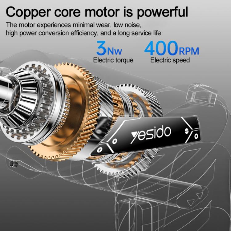 Cordless electric screwdriver cutaway showing copper-core motor and gear mechanism