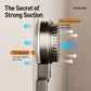 Vacuum suction cup mechanism with release knob for no-drill door hook rack