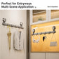 Suction cup hook rack with multiple hooks and round suction cups for entryway storage