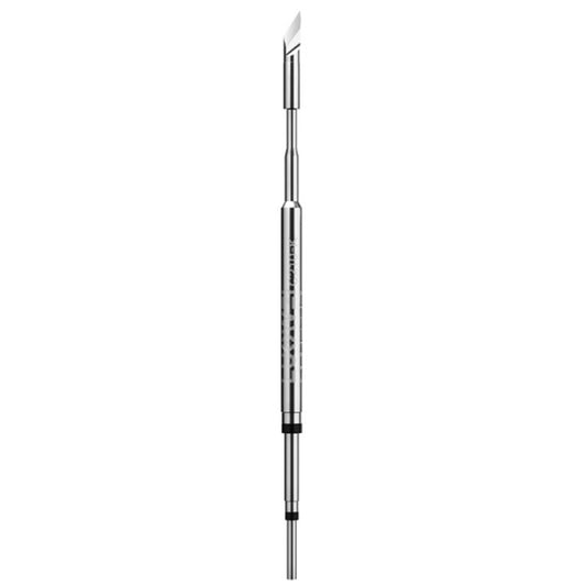 Lead-free soldering iron tip, straight metal body with narrow angled tip