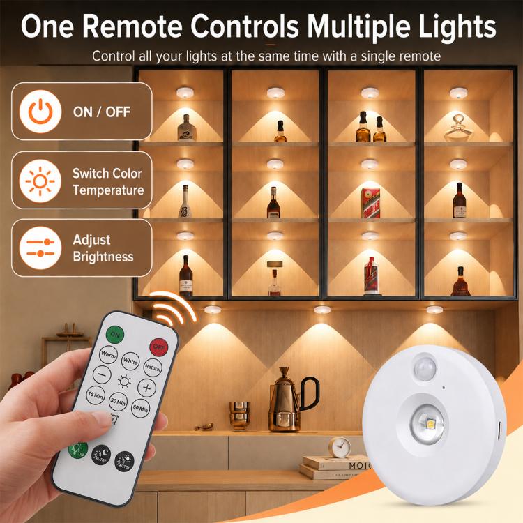 Smart Sensor Cat Eye Night Lights with Remote Control, 1pc, 3pcs, 6pcs
