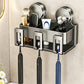 Stainless steel suction cup toothbrush holder with three toothbrush slots