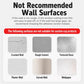 Wall surface suitability warning for suction-cup toothbrush holders, not recommended on rough walls