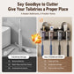Toothbrush holder usage comparison infographic with suction cup mounted compartments