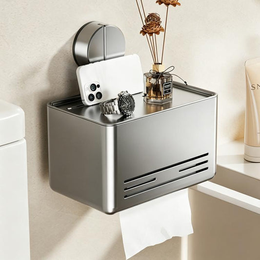 No-drill Vacuum Suction Cup Toilet Holder, Grey Paper Box, White Paper Box, Tissue Box Holder, Dual Tissue Box Holder, Roll Paper Holder, Roll Paper Holder with Lid, Extended Tissue Box Holder, Carbon Steel Dual Tissue Box Holder