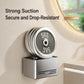 No-drill suction cup tissue box holder, grey metal box with stacked suction cups