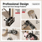 Suction-cup hair dryer holder with detachable suction module and dual tool storage bins