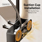 Suction-cup installation clip with rotating base for wall-mounted hair dryer holder