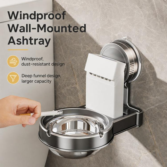 No-drill Suction Cup Wall-mounted Ashtray