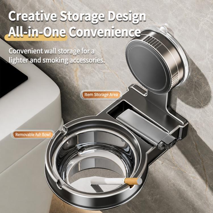 No-drill Suction Cup Wall-mounted Ashtray