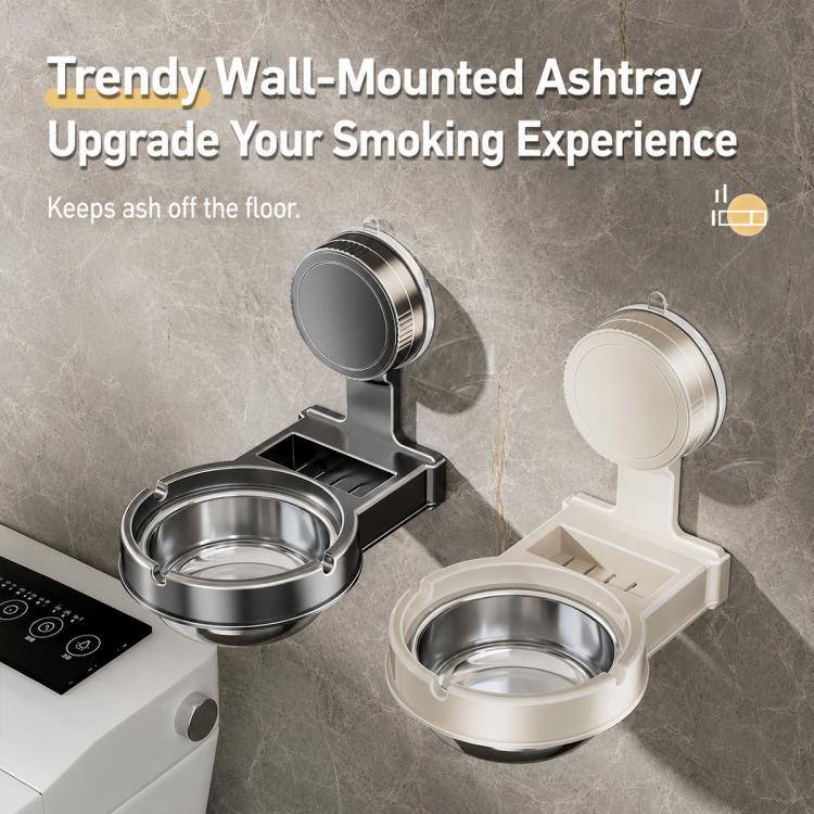 No-drill Suction Cup Wall-mounted Ashtray