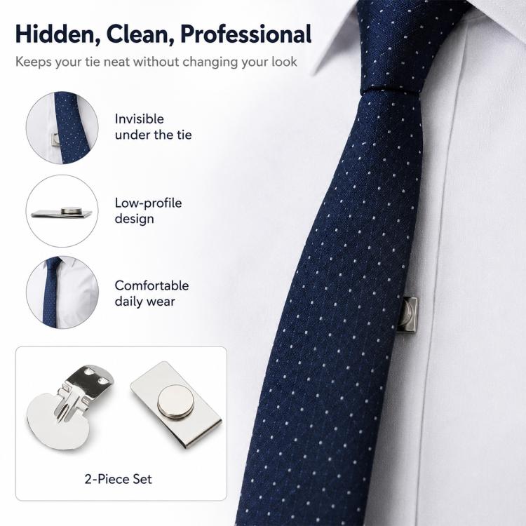 Wrinkle-resistant Automatically Fixed Shirt Magnetic Invisible Tie Clip