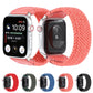 Nylon + Leather Braided Watchband For Apple Watch Series 6 & SE & 5 & 4 44mm / 3 & 2 & 1 42mm, S, M, L