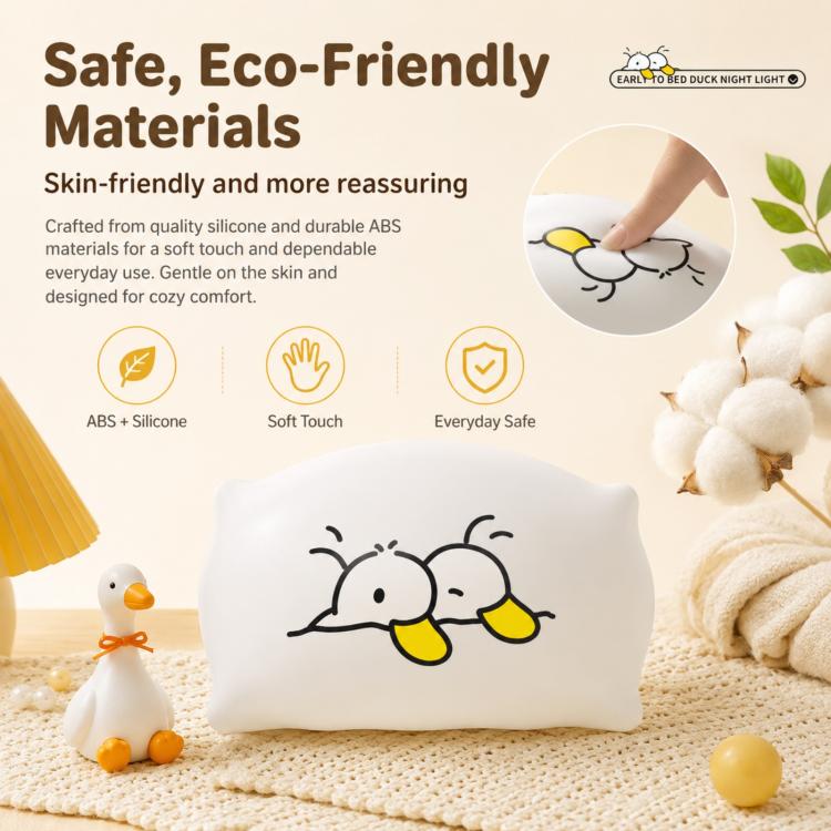 ZHL001Y Early To Bed Pillow Duck Night Light Touch Sensor Bedside Lamp