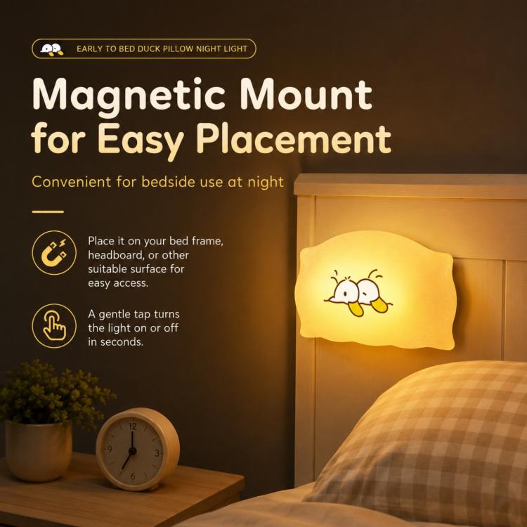 ZHL001Y Early To Bed Pillow Duck Night Light Touch Sensor Bedside Lamp
