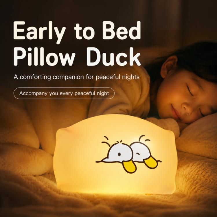 ZHL001Y Early To Bed Pillow Duck Night Light Touch Sensor Bedside Lamp
