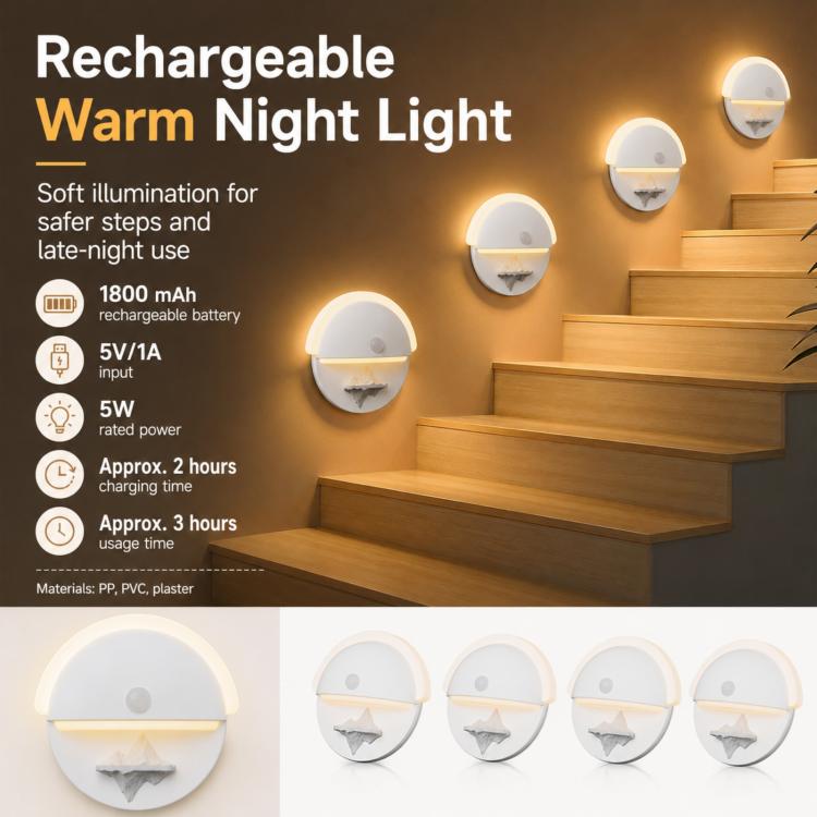 DS011 Rechargeable Mountain Motion Sensor Night Light