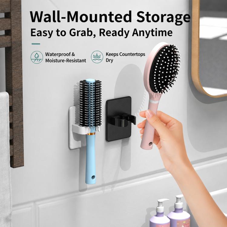 No-drill Comb Holder Wall Mount Storage Rack