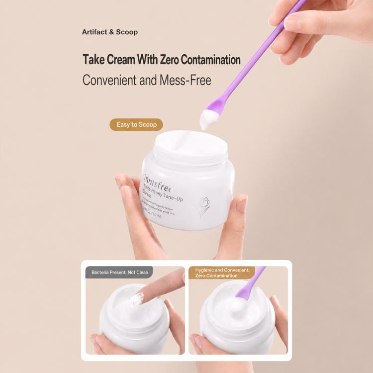 3pcs / Set Mini Double-headed Cosmetic Bottle Silicone Scraper Spoon
