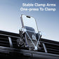Car phone holder clamp arms with one-press locking mechanism for dashboard air vents