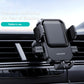 Car phone holder with stable anti-drop grip and vent-side mounting cradle, black