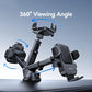 360° adjustable car phone holder with pivoting arms and clamp