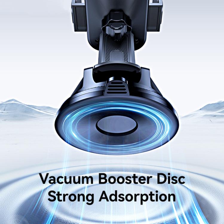 Vacuum suction disc base of a car phone holder with blue light