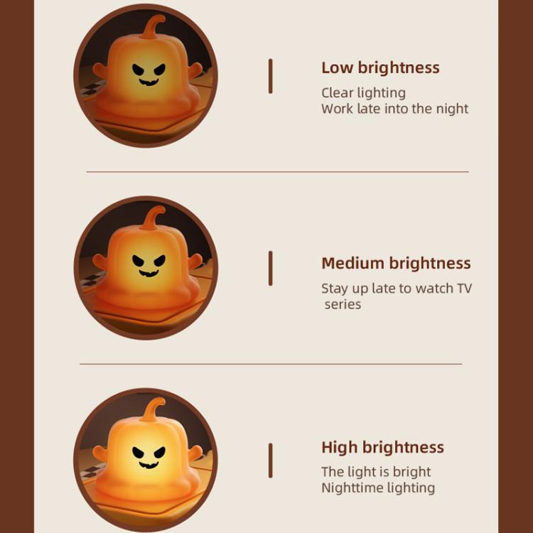 ZHL002 Pumpkin Ghost Silicone Night Light