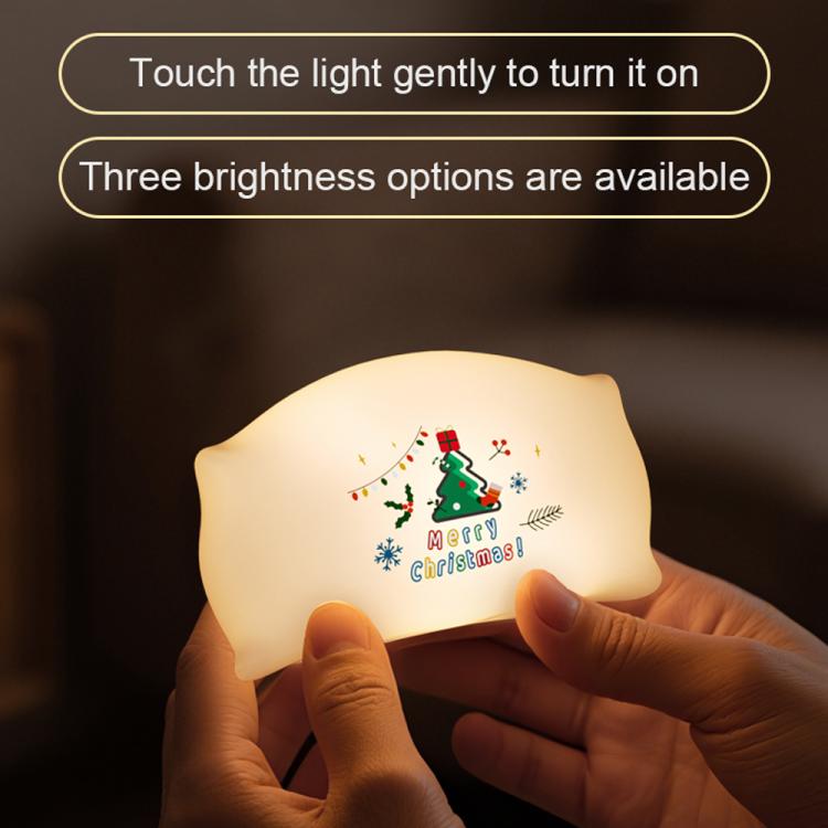 ZHL001S Christmas Pillow Silicone Night Light