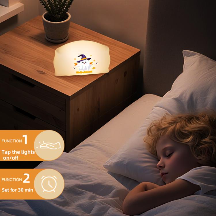 ZHL001W Halloween Pillow Silicone Night Light