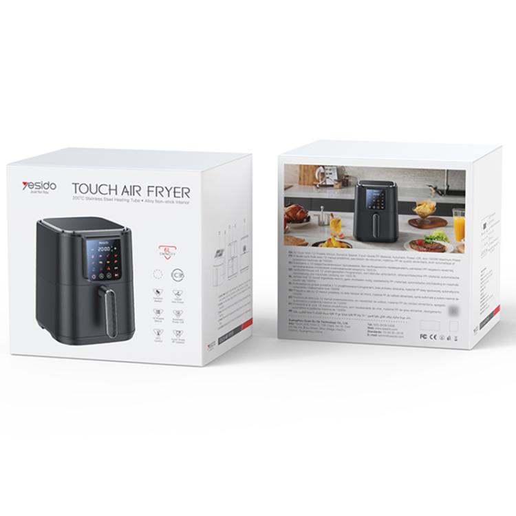 Yesido EC35 6L 1500W Touch Screen NTC Temperature Control Air Fryer, EU Plug, UK Plug