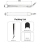 Hair straightener size diagram with white body and black heating plates