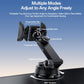 Adjustable 360° phone holder with rotatable joint and telescopic arm, black