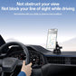 Car dashboard phone holder with suction base and clamp mount, black