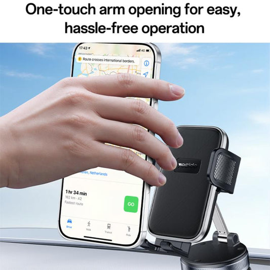 Yesido C283 Car Dashboard Vacuum Suction Cup One Touch Clamp Phone Holder, C283