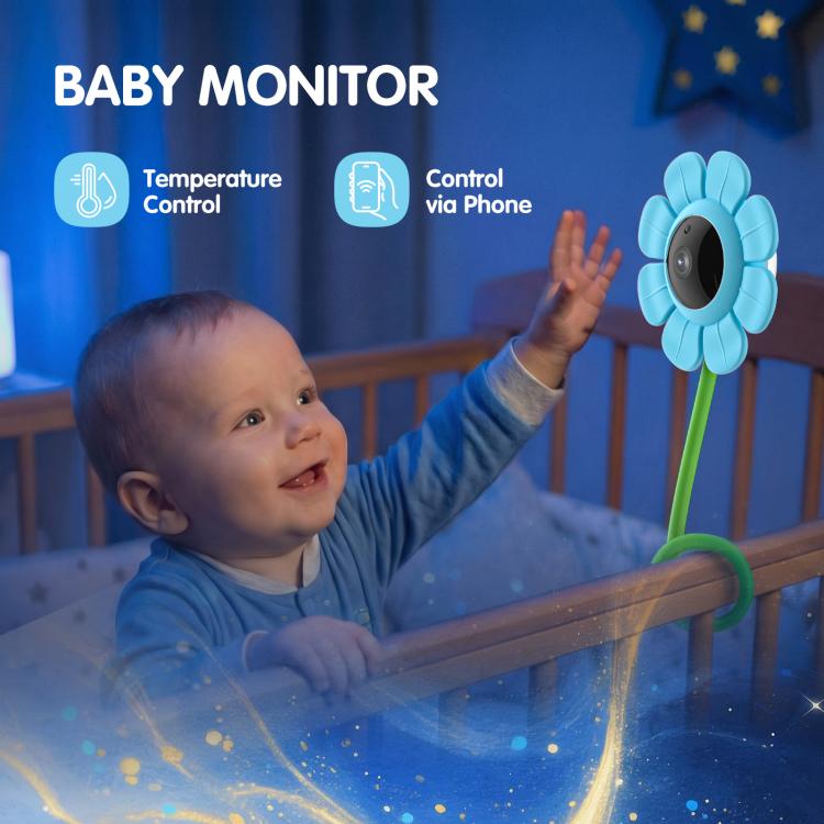 V1 Flower Shaped 4MP Baby Monitor Care Camera, EU Plug, US Plug