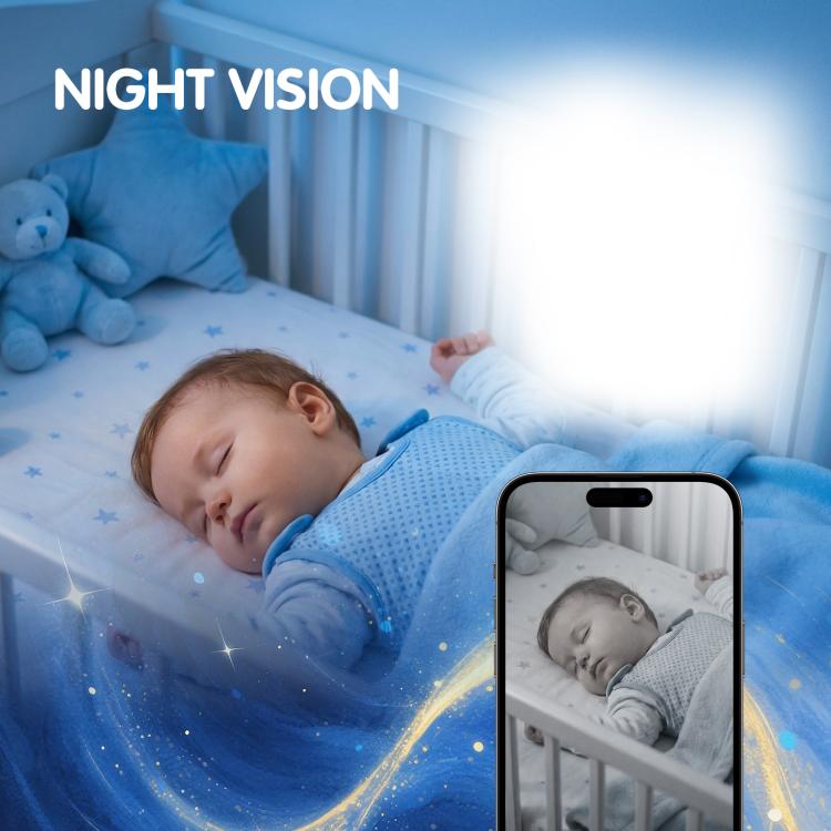 V1 Flower Shaped 4MP Baby Monitor Care Camera, EU Plug, US Plug