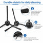 Robot vacuum side brush assembly with flexible nylon bristles and hub